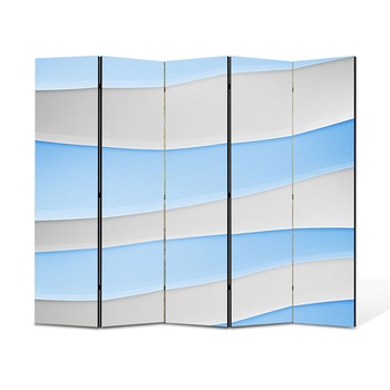 Paravan 5 piese Premium Heartwork TrueColor Dealuri albe si Bleu, Panza pe cadru de lemn, Decoratiuni Moderne pentru Casa, 5 x 45 x 150 cm, 225 x 150 cm Paravan 5 piese Premium Heartwork TrueColor Dealuri albe si Bleu, Panza pe cadru de lemn, Decoratiuni Moderne pentru Casa, 5 x 45 x 150 cm, 225 x 150 cm