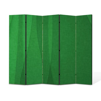 Paravan 5 piese Premium Heartwork TrueColor Matase verde, Panza pe cadru de lemn, Decoratiuni Moderne pentru Casa, 5 x 35 x 180 cm, 175 x 180 cm Paravan 5 piese Premium Heartwork TrueColor Matase verde, Panza pe cadru de lemn, Decoratiuni Moderne pentru Casa, 5 x 35 x 180 cm, 175 x 180 cm