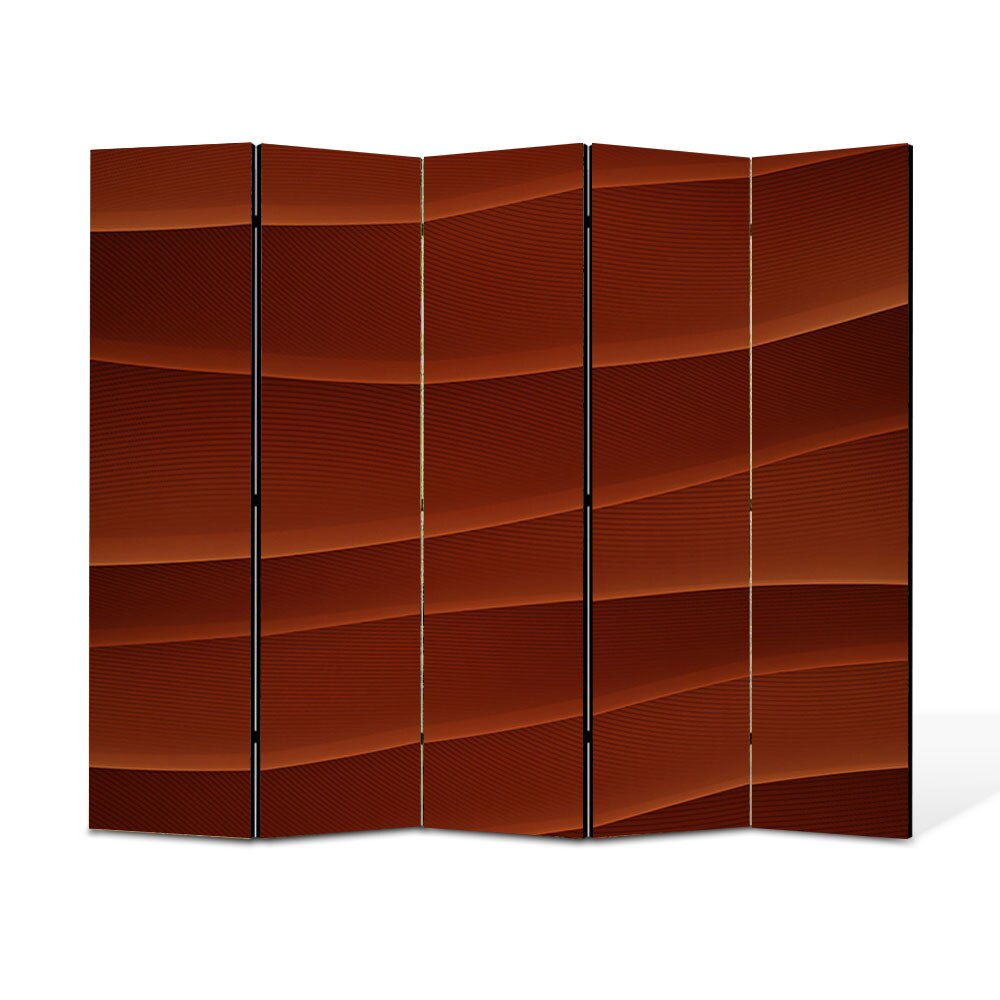 Paravan 5 piese Premium Heartwork TrueColor Dealuri rosii, Panza pe cadru de lemn, Decoratiuni Moderne pentru Casa, 5 x 45 x 150 cm, 225 x 150 cm