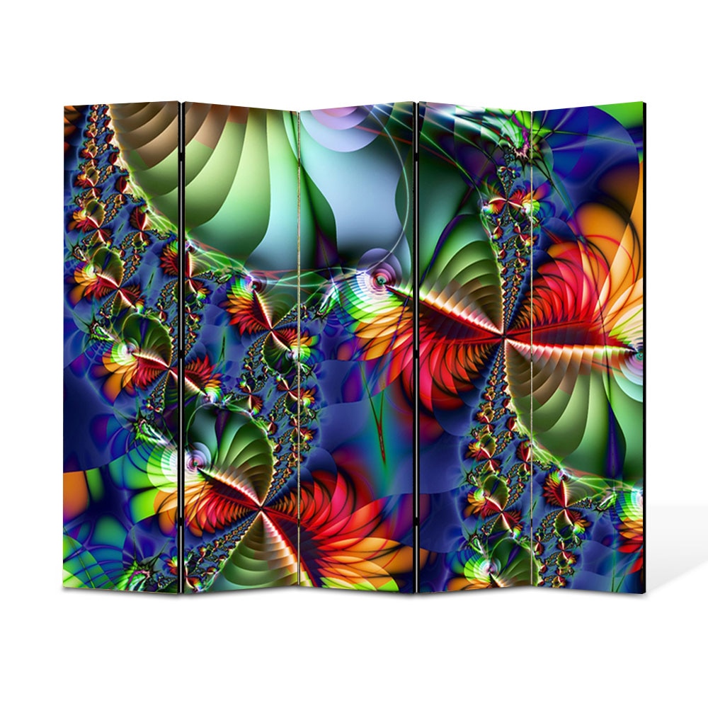 Paravan 5 piese Premium Heartwork TrueColor Colaj trepte, Panza pe cadru de lemn, Decoratiuni Moderne pentru Casa, 5 x 35 x 180 cm, 175 x 180 cm