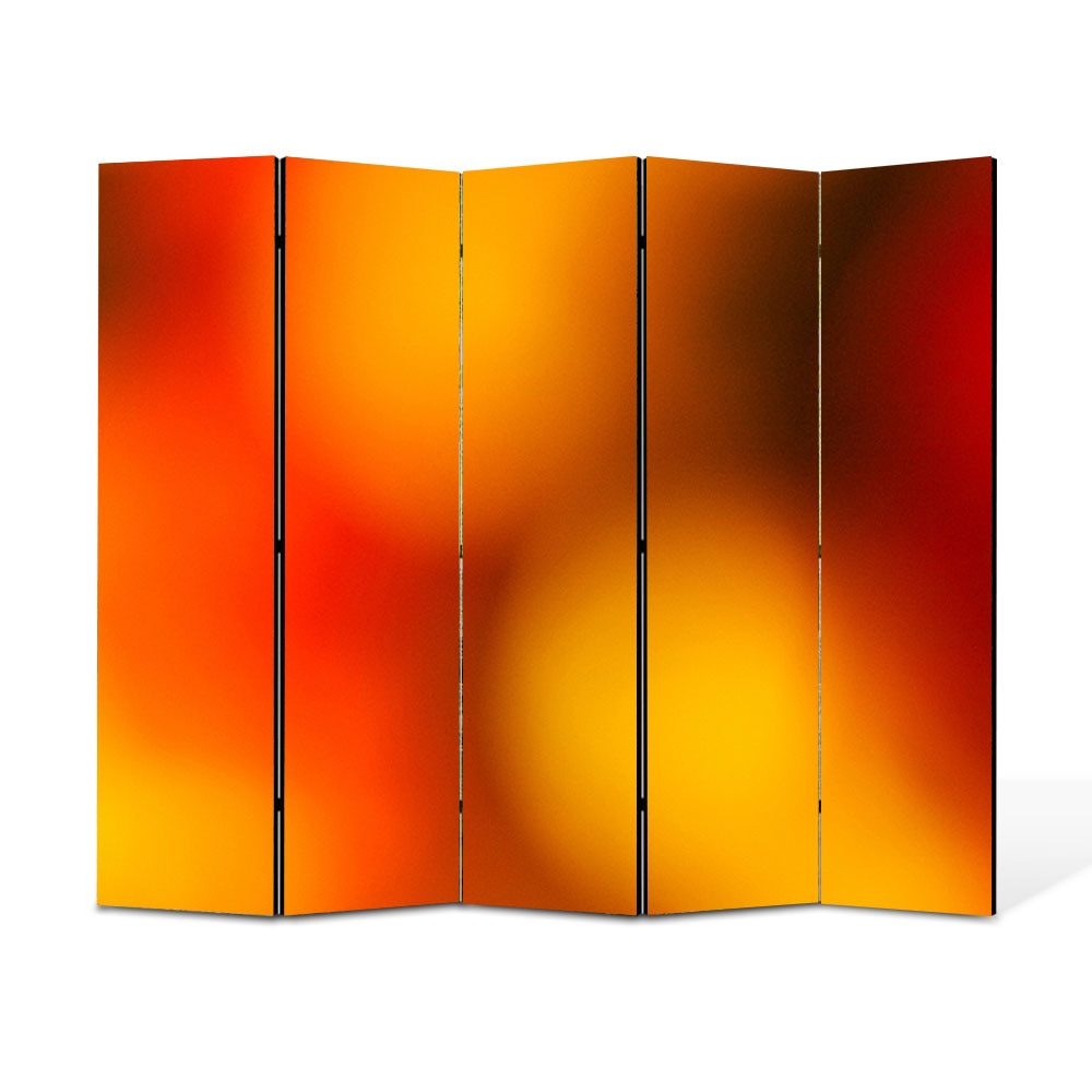 Paravan 5 piese Premium Heartwork TrueColor Caldura, Panza pe cadru de lemn, Decoratiuni Moderne pentru Casa, 5 x 35 x 180 cm, 175 x 180 cm