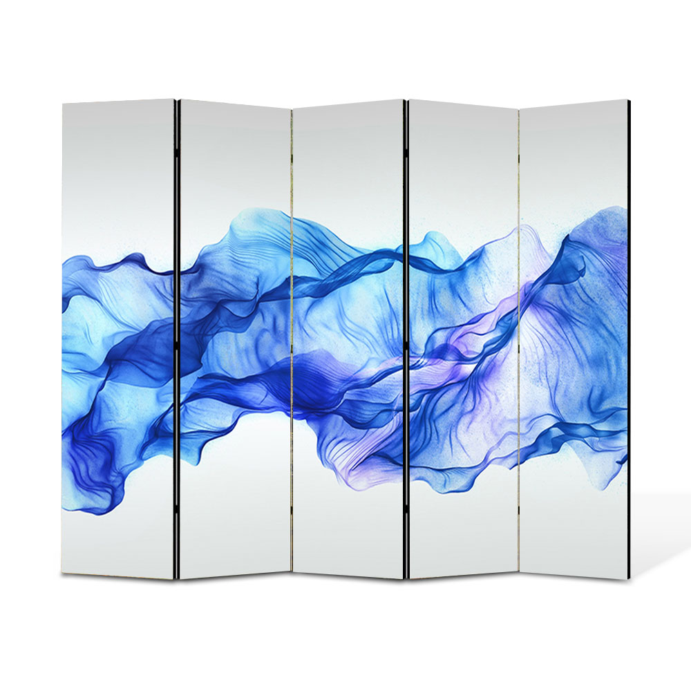 Paravan 5 piese Premium Heartwork TrueColor Timp oprit, Panza pe cadru de lemn, Decoratiuni Moderne pentru Casa, 5 x 45 x 180 cm, 225 x 180 cm