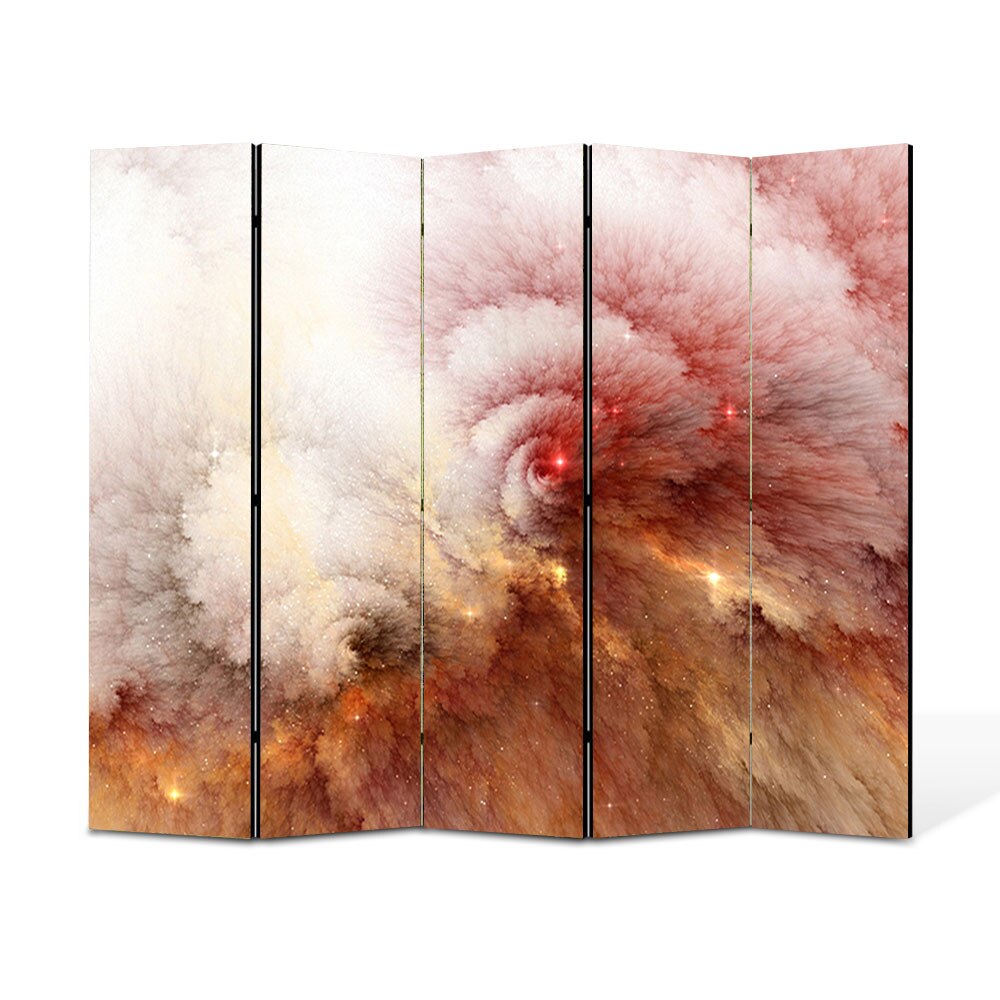 Paravan 5 piese Premium Heartwork TrueColor Explozie, Panza pe cadru de lemn, Decoratiuni Moderne pentru Casa, 5 x 45 x 150 cm, 225 x 150 cm