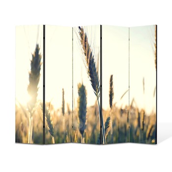 Paravan 5 piese Premium Heartwork TrueColor Spice de grau, Panza pe cadru de lemn, Decoratiuni Moderne pentru Casa, 5 x 35 x 180 cm, 175 x 180 cm Paravan 5 piese Premium Heartwork TrueColor Spice de grau, Panza pe cadru de lemn, Decoratiuni Moderne pentru Casa, 5 x 35 x 180 cm, 175 x 180 cm