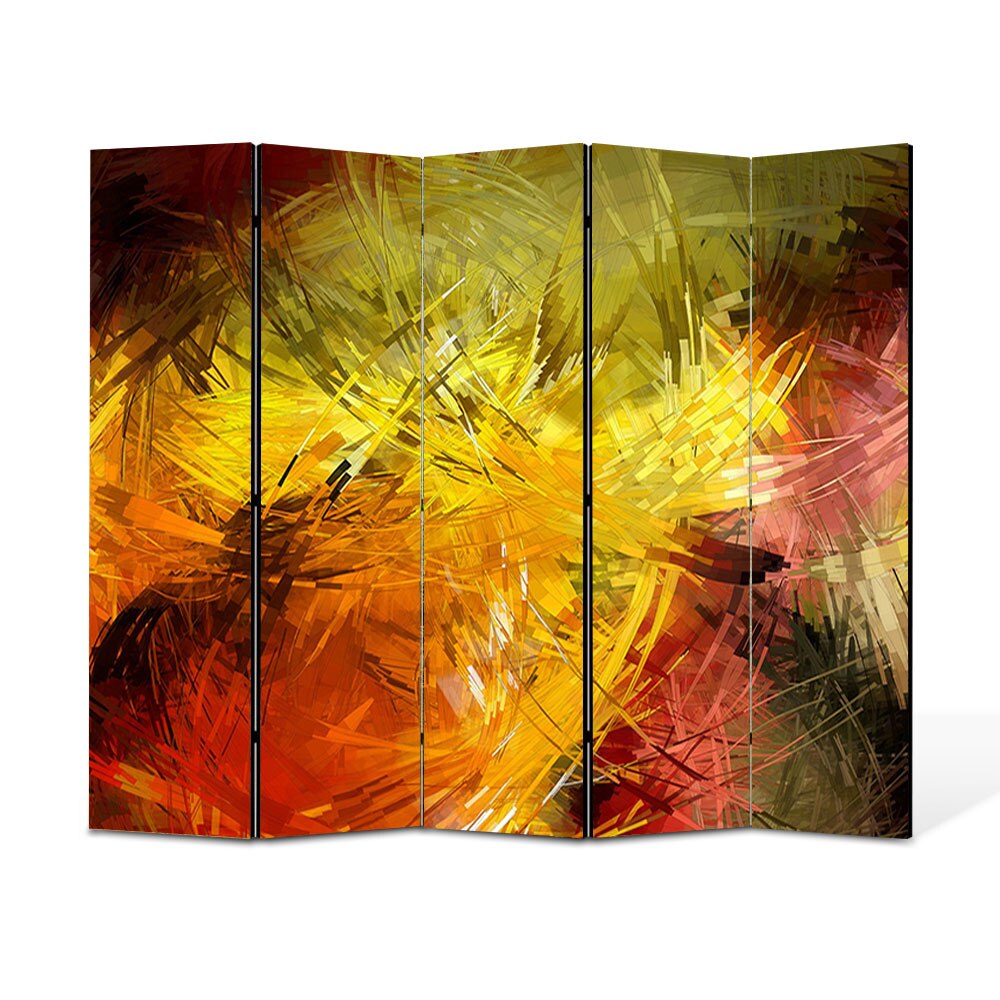 Paravan 5 piese Premium Heartwork TrueColor Pictura, Panza pe cadru de lemn, Decoratiuni Moderne pentru Casa, 5 x 35 x 180 cm, 175 x 180 cm