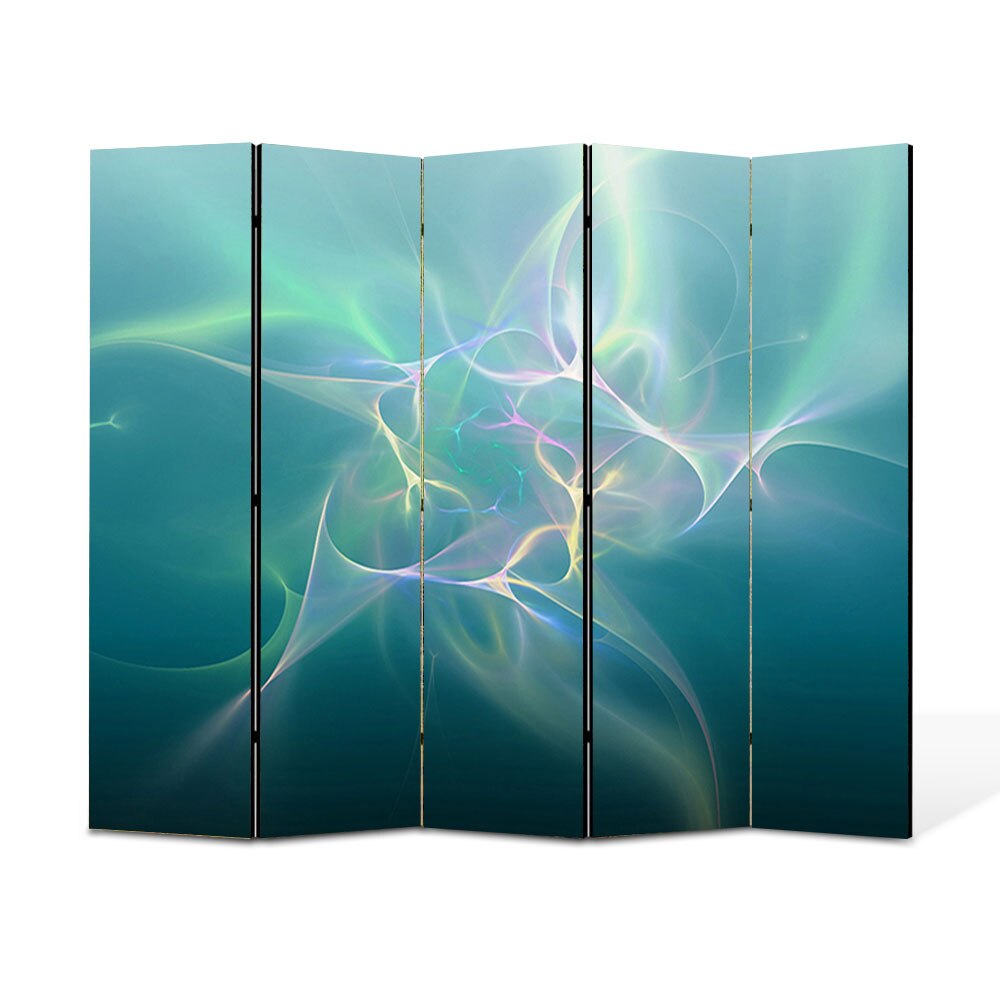 Paravan 5 piese Premium Heartwork TrueColor Descarcari electrice, Panza pe cadru de lemn, Decoratiuni Moderne pentru Casa, 5 x 35 x 180 cm, 175 x 180 cm