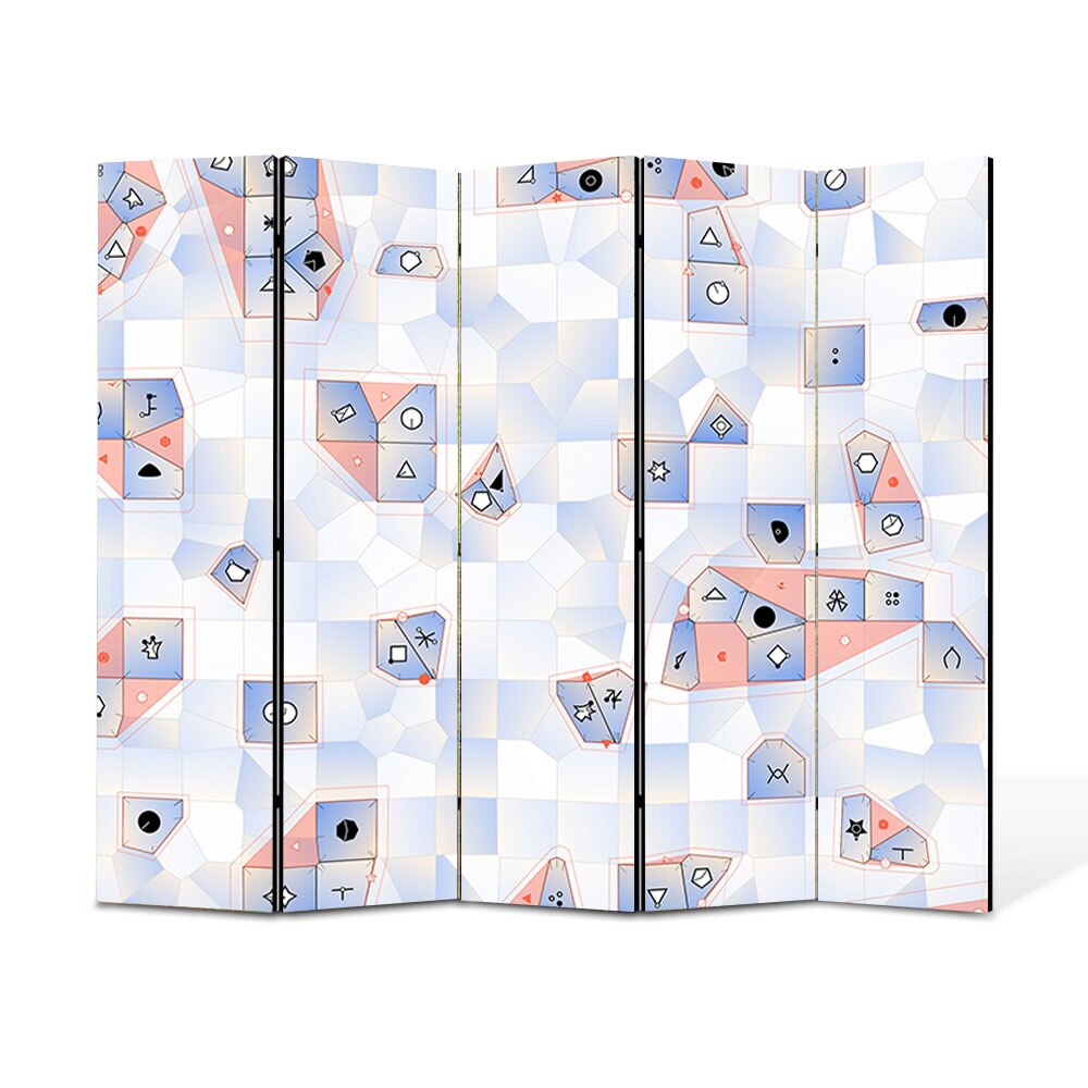 Paravan 5 piese Premium Heartwork TrueColor Joc, Panza pe cadru de lemn, Decoratiuni Moderne pentru Casa, 5 x 45 x 150 cm, 225 x 150 cm