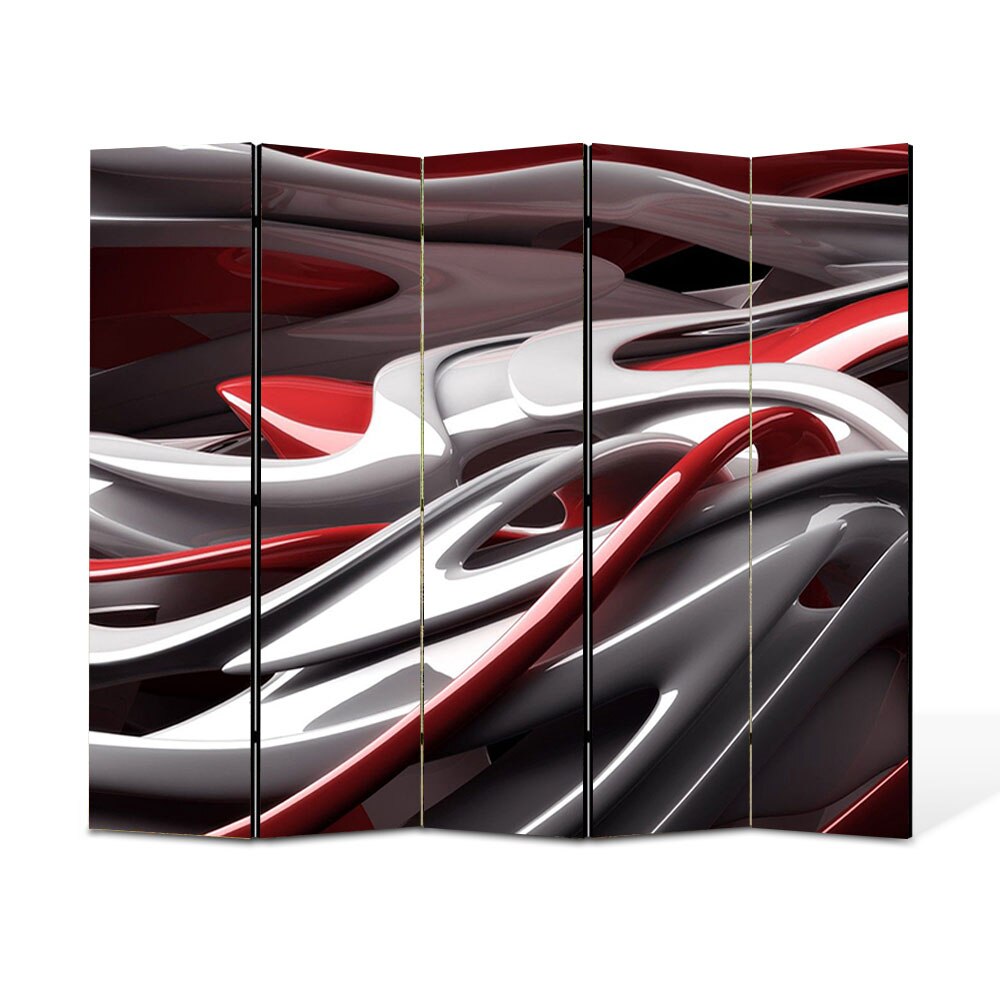 Paravan 5 piese Premium Heartwork TrueColor De plastic, Panza pe cadru de lemn, Decoratiuni Moderne pentru Casa, 5 x 35 x 180 cm, 175 x 180 cm