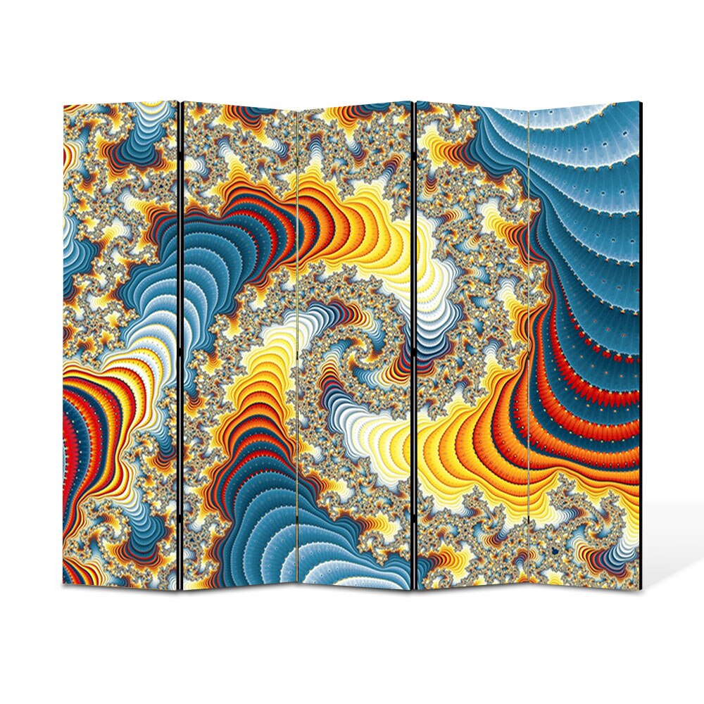 Paravan 5 piese Premium Heartwork TrueColor Diamante, Panza pe cadru de lemn, Decoratiuni Moderne pentru Casa, 5 x 35 x 180 cm, 175 x 180 cm