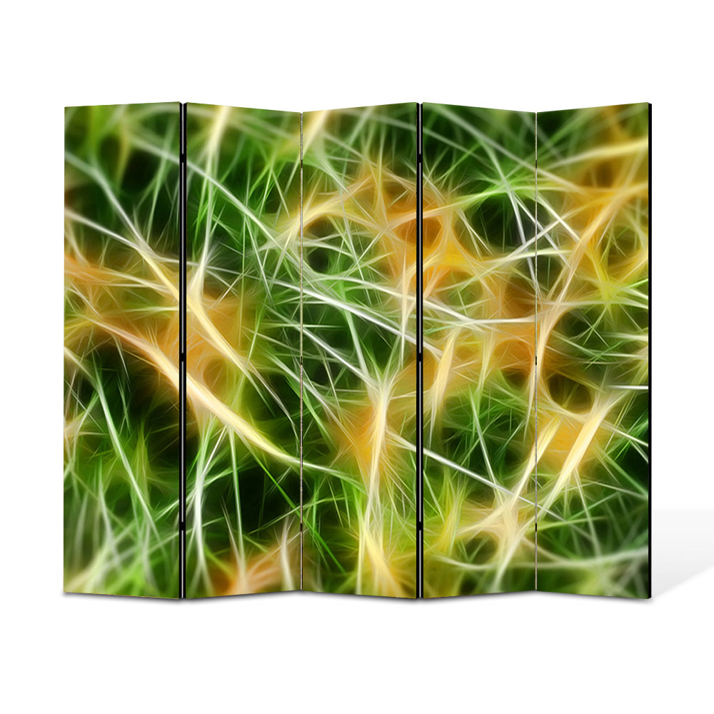 Paravan 5 piese Premium Heartwork TrueColor Curent electric, Panza pe cadru de lemn, Decoratiuni Moderne pentru Casa, 5 x 45 x 150 cm, 225 x 150 cm