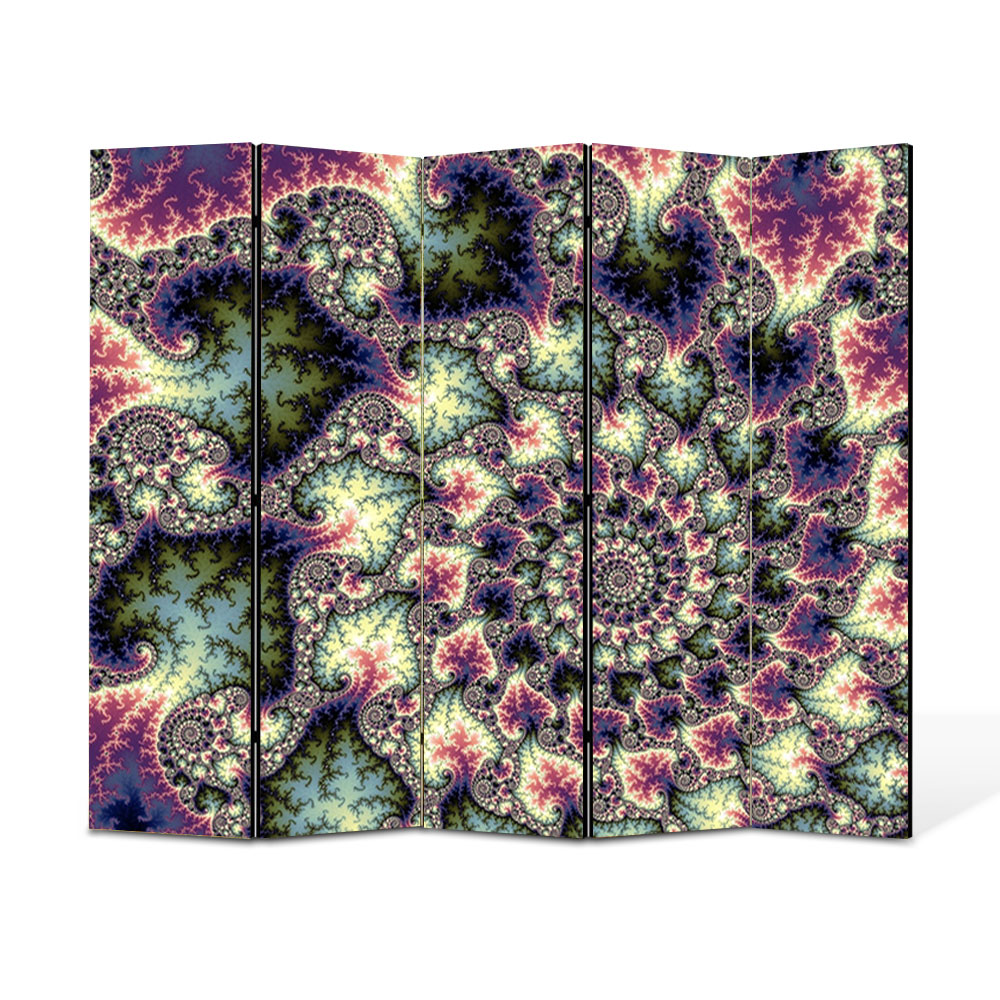 Paravan 5 piese Premium Heartwork TrueColor Perle, Panza pe cadru de lemn, Decoratiuni Moderne pentru Casa, 5 x 45 x 150 cm, 225 x 150 cm