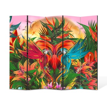 Paravan 5 piese Premium Heartwork TrueColor Gradina abstracta, Panza pe cadru de lemn, Decoratiuni Moderne pentru Casa, 5 x 45 x 150 cm, 225 x 150 cm Paravan 5 piese Premium Heartwork TrueColor Gradina abstracta, Panza pe cadru de lemn, Decoratiuni Moderne pentru Casa, 5 x 45 x 150 cm, 225 x 150 cm