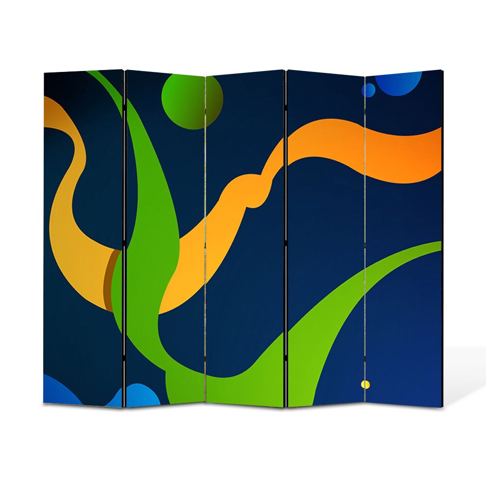 Paravan 5 piese Premium Heartwork TrueColor De basm, Panza pe cadru de lemn, Decoratiuni Moderne pentru Casa, 5 x 45 x 150 cm, 225 x 150 cm