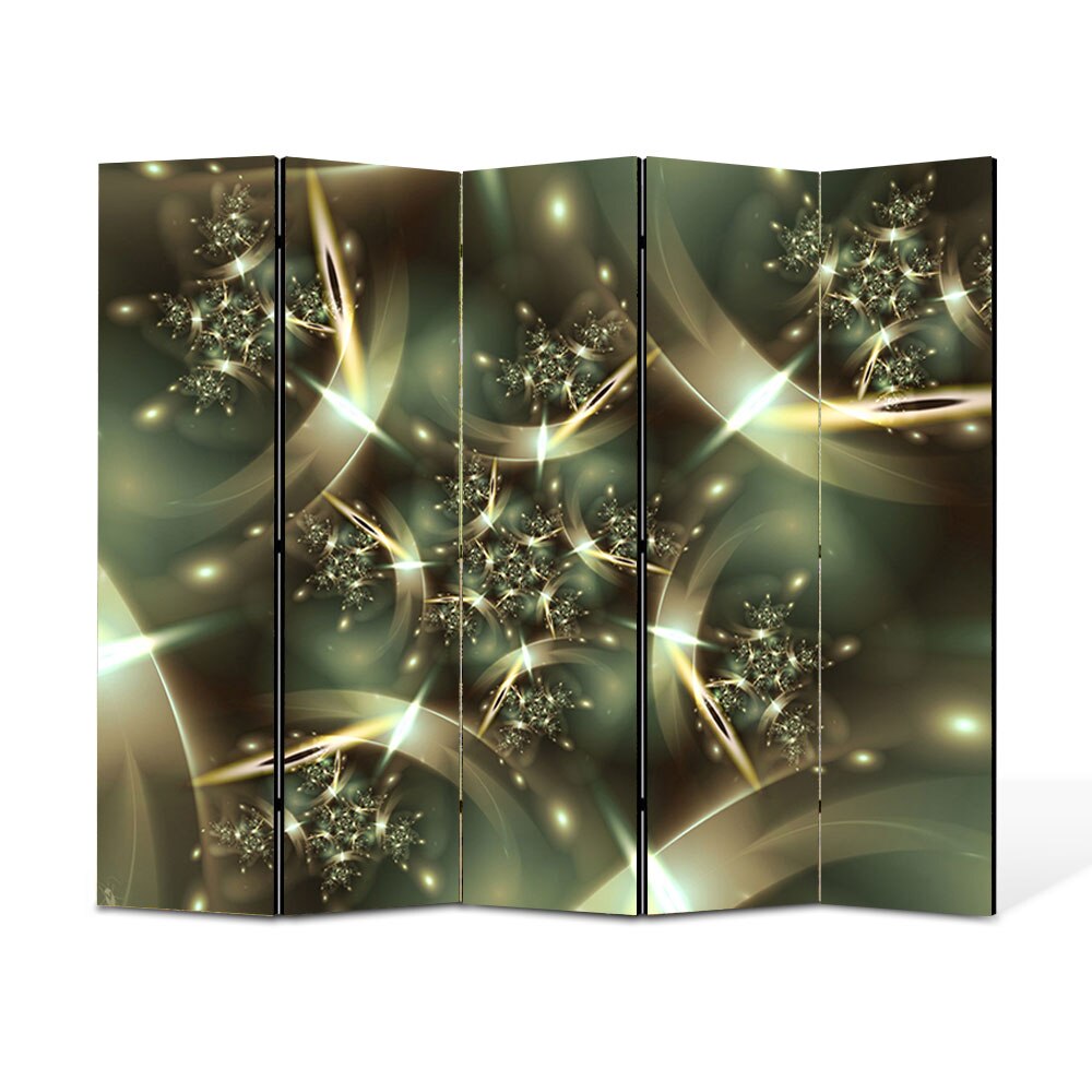 Paravan 5 piese Premium Heartwork TrueColor Spatiu deformat, Panza pe cadru de lemn, Decoratiuni Moderne pentru Casa, 5 x 35 x 180 cm, 175 x 180 cm