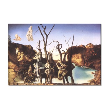 Tablou Canvas Premium Arta Clasica Heartwork, Reproducere, Salvador Dali, Swans Reflecting Elephants 1937, 80 cm x 120 cm Tablou Canvas Premium Arta Clasica Heartwork, Reproducere, Salvador Dali, Swans Reflecting Elephants 1937, 80 cm x 120 cm