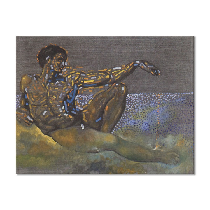 Tablou Canvas Premium Arta Clasica Heartwork, Reproducere, Salvador Dali, Figure Inspired by the Adam of the Ceiling of the Sistine Chapel 1982, 62 cm x 80 cm