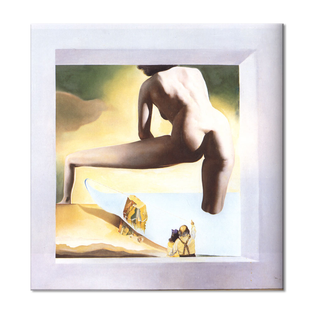 Tablou Canvas Premium Arta Clasica Heartwork, Reproducere, Salvador Dali, Dali Lifting the Skin of the Mediterranean Sea to Show Gala the Birth of Venus 1977, 84 cm x 80 cm