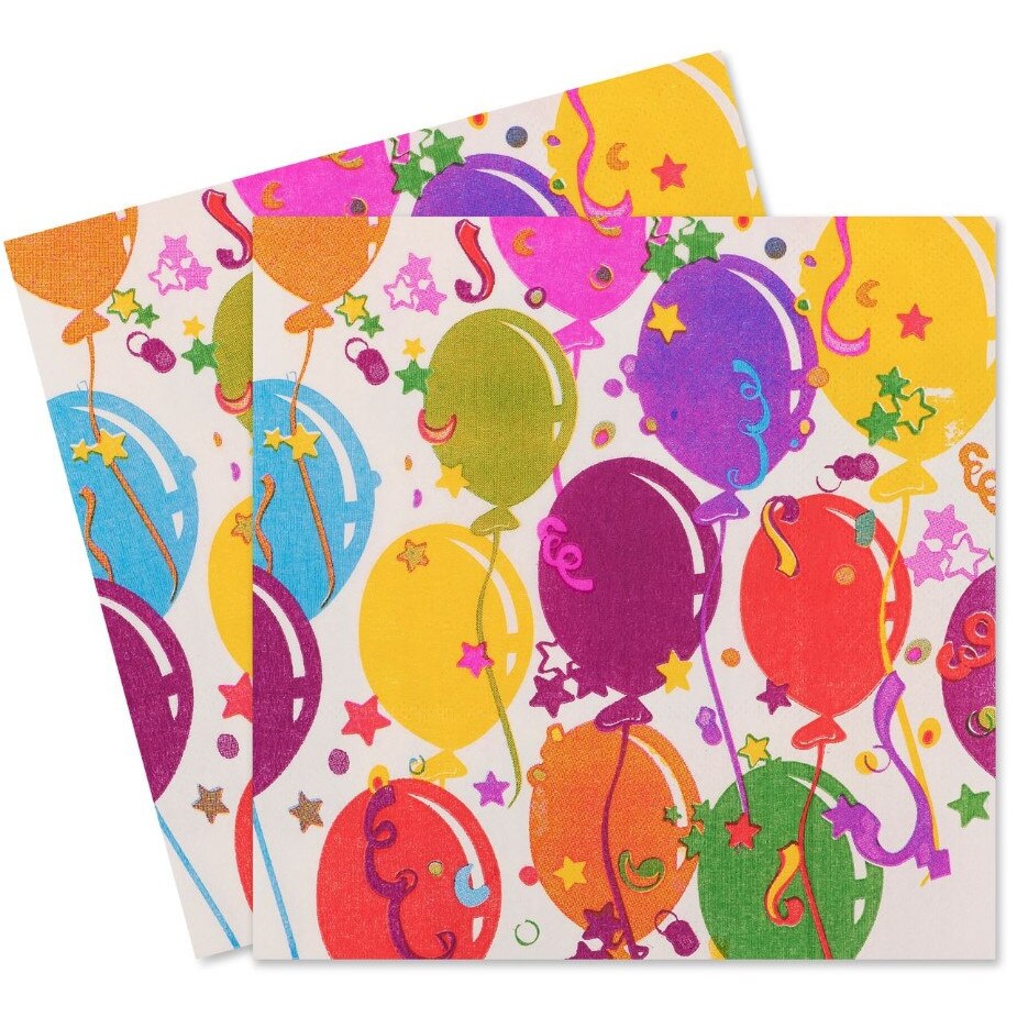 Servetele pentru petrecere, Zola®, Model Baloane, set 20 bucati