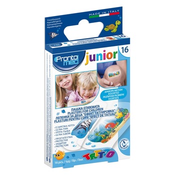 Set 16 plasturi, Zola®, pentru copii, cu ocean Set 16 plasturi, Zola®, pentru copii, cu ocean