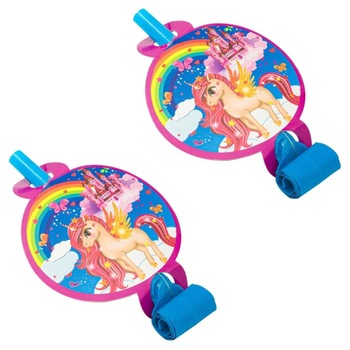 Suflatori petrecere, Zola®, Unicorn, 6 bucati Suflatori petrecere, Zola®, Unicorn, 6 bucati