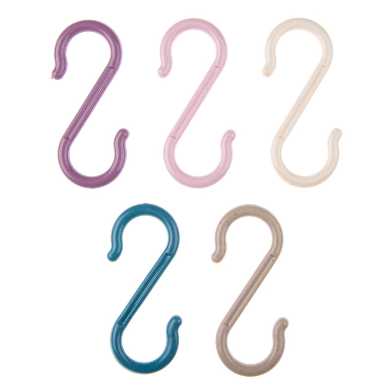 Set 5 cuiere din plastic, Zola®, colorate, 7.5 cm