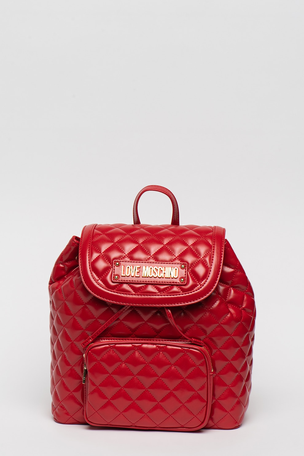 Love Moschino, Rucsac cu aspect matlasat, Rosu