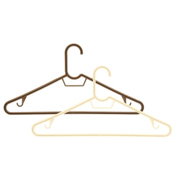 Set umerase din plastic, Zola®, 6 bucati, maro/bej Set umerase din plastic, Zola®, 6 bucati, maro/bej