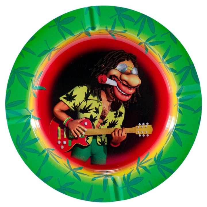 Scrumiera metalica, Zola®, afro, 7x7 cm