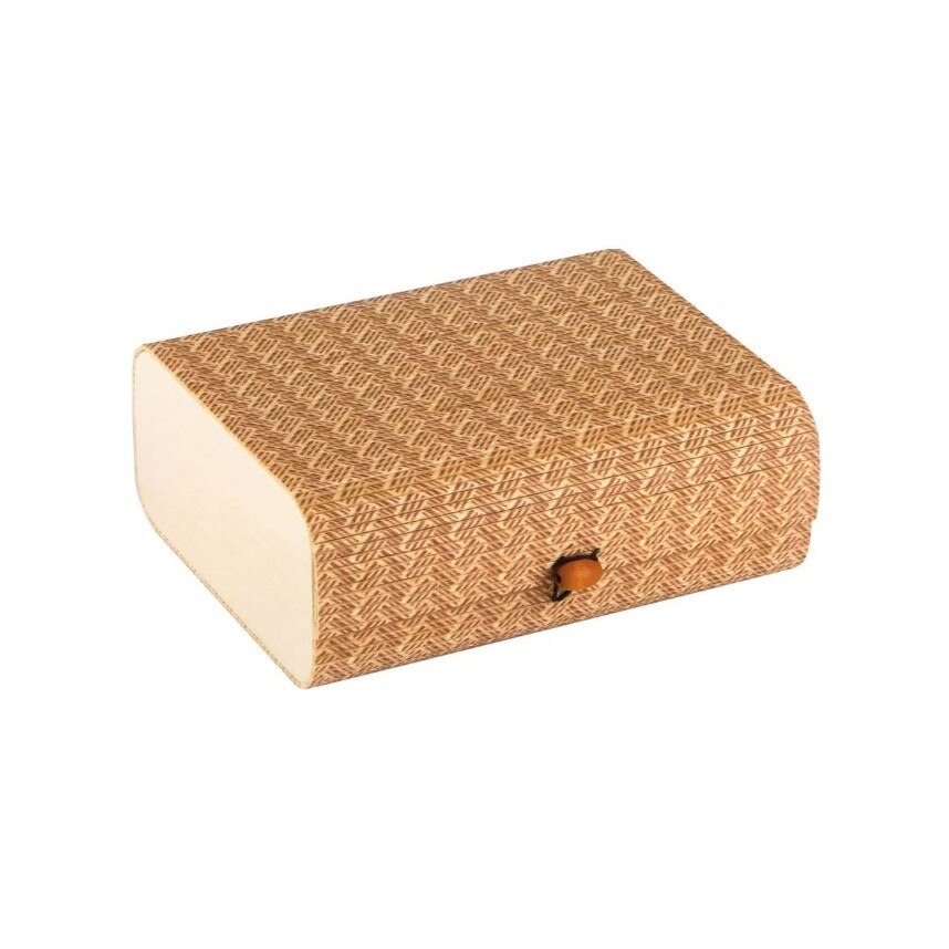 Cutie din bambus, Zola®, modele geometrice, 18.5x14.5x7 cm