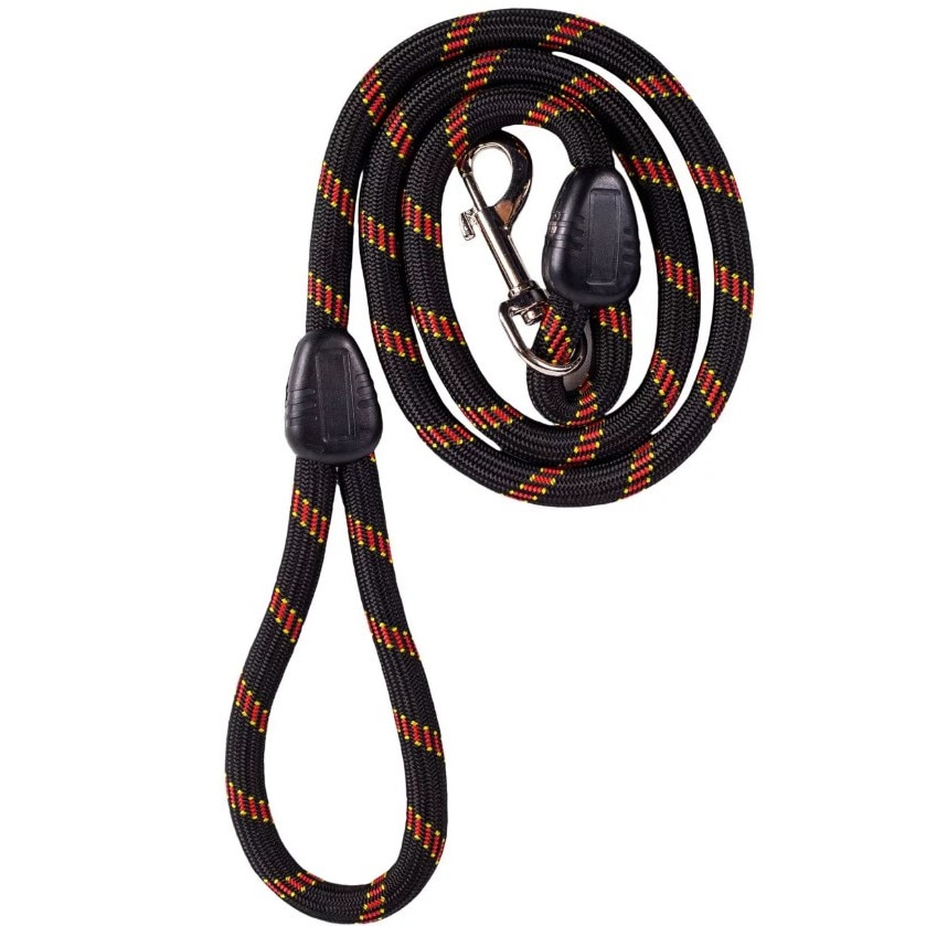 Lesa pentru caini, Zola®, neagra cu model, 115x1.5 cm