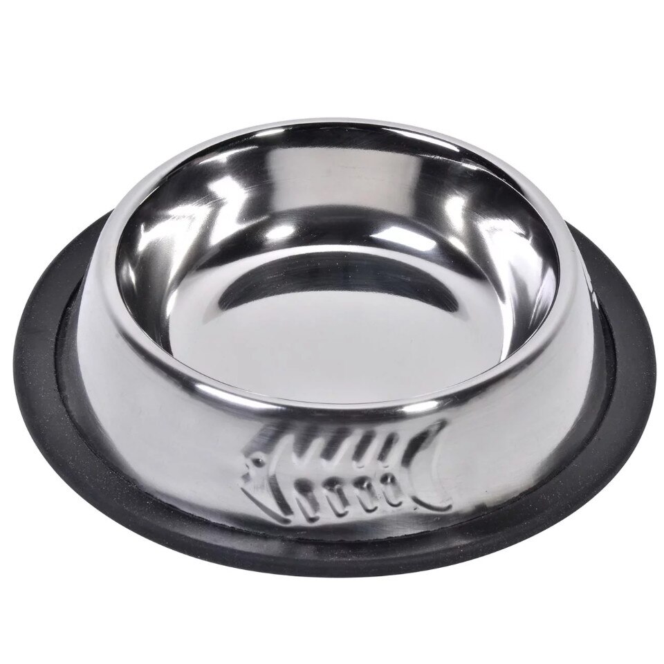 Bol metalic, Zola®, pentru pisica, 200 ml, gri