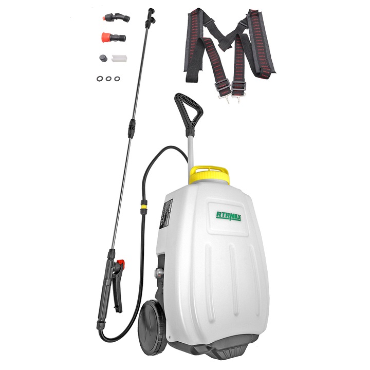 Пръскачка Акумулаторна 16 L RTR MAX, 12V 8Ah, с Колела , Подходяща за Дезинфекция