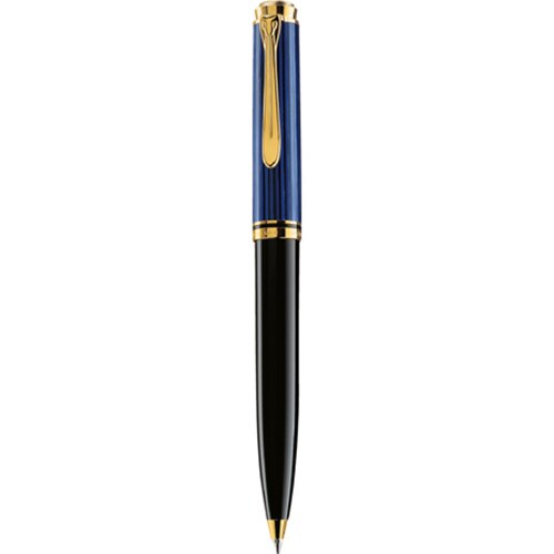 Pix Pelikan, Souveran K600 mina tip parker, accesorii placate cu aur, corp negru-albastru