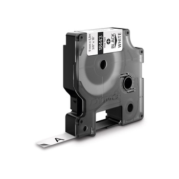 Etichete industriale autocolante, Dymo ID1 vinil, o buc 9mm x 5.5m, negru/alb, 18443 S0718580 Etichete industriale autocolante, Dymo ID1 vinil, o buc 9mm x 5.5m, negru/alb, 18443 S0718580