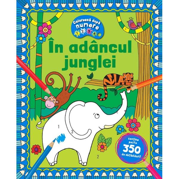 Coloreaza dupa numere. In adancul junglei
