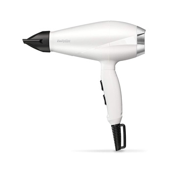 Uscator de par BaByliss Speed Pro 2000, 2000W, 2 trepte viteza, 3 setari temperatura, concentrator, alb Uscator de par BaByliss Speed Pro 2000, 2000W, 2 trepte viteza, 3 setari temperatura, concentrator, alb