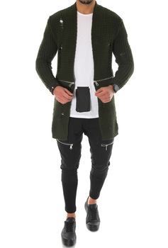 Hanorac cu guler sal, EKSI1, fashion, fara inchidere, kaki, Kaki Hanorac cu guler sal, EKSI1, fashion, fara inchidere, kaki, Kaki