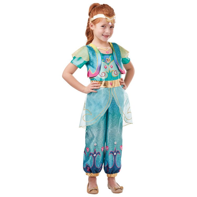 Costum carnaval fete Shine, albastru, 5-6ani, Funny Party Shop