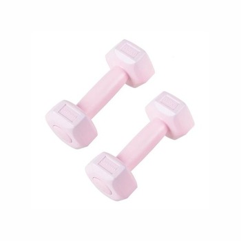 Set 2 Gantere fitness din cauciuc, 2x0.5 kg, culoare roz Set 2 Gantere fitness din cauciuc, 2x0.5 kg, culoare roz