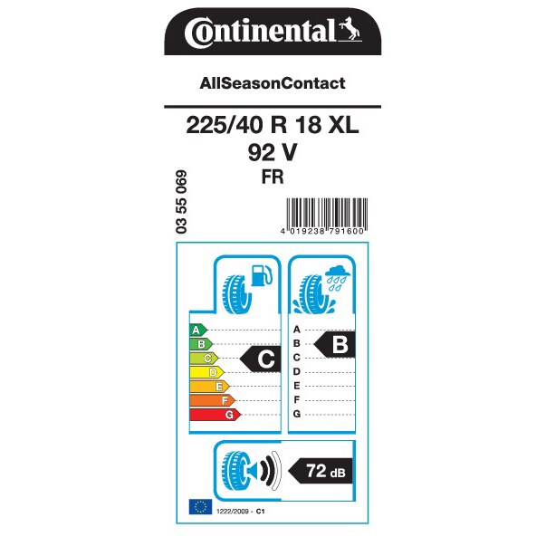 Anvelopa all season CONTINENTAL AllSeasonContact FR 225/40R18 92V