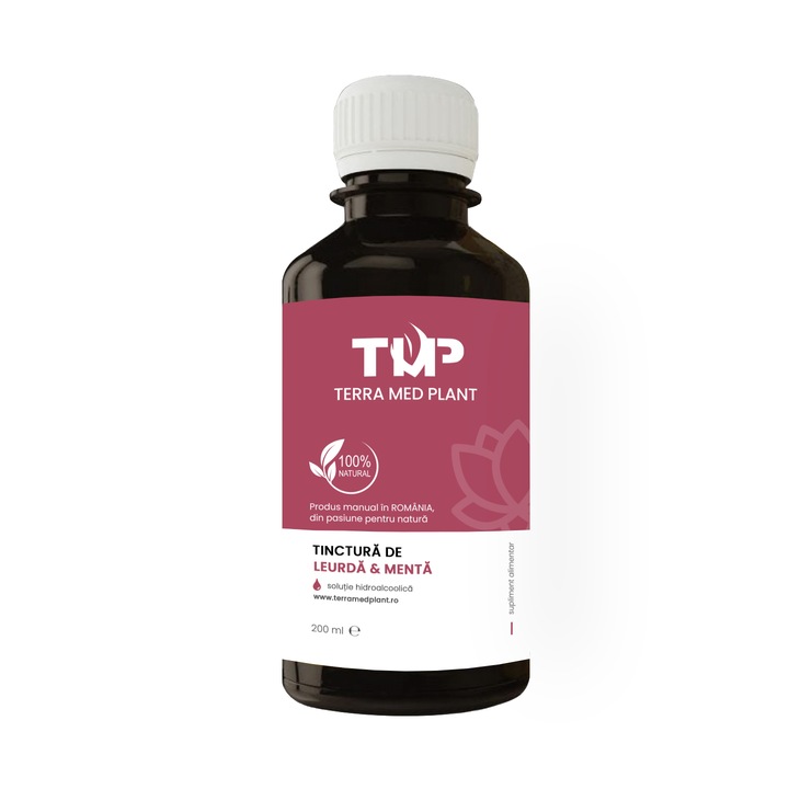Tinctura Leurda si Menta 100% Natural Terra Med Plant 200 ml