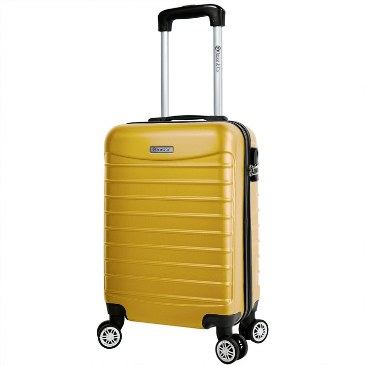 Куфар за кабината на самолета, Air Compatible Model, Quasar&Co., жълта, 55 x 36 x 20 cm
