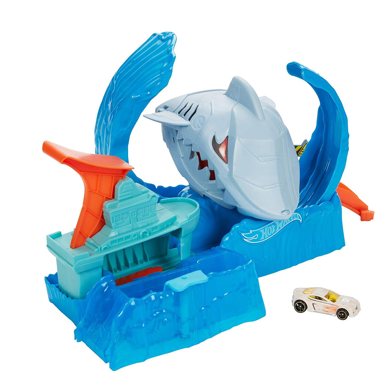 Set de joaca Hot Wheels, Robo shark frenzy, GJL12 Mattel