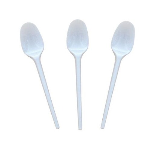 Lingurite de unica folosinta, 100 buc, Alb