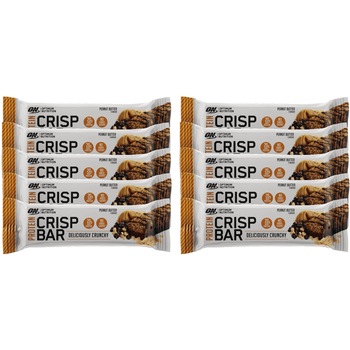Batoane proteice, Optimum Nutrition, Crispy Bar Unt de Arahide, 10 buc x 65g Batoane proteice, Optimum Nutrition, Crispy Bar Unt de Arahide, 10 buc x 65g