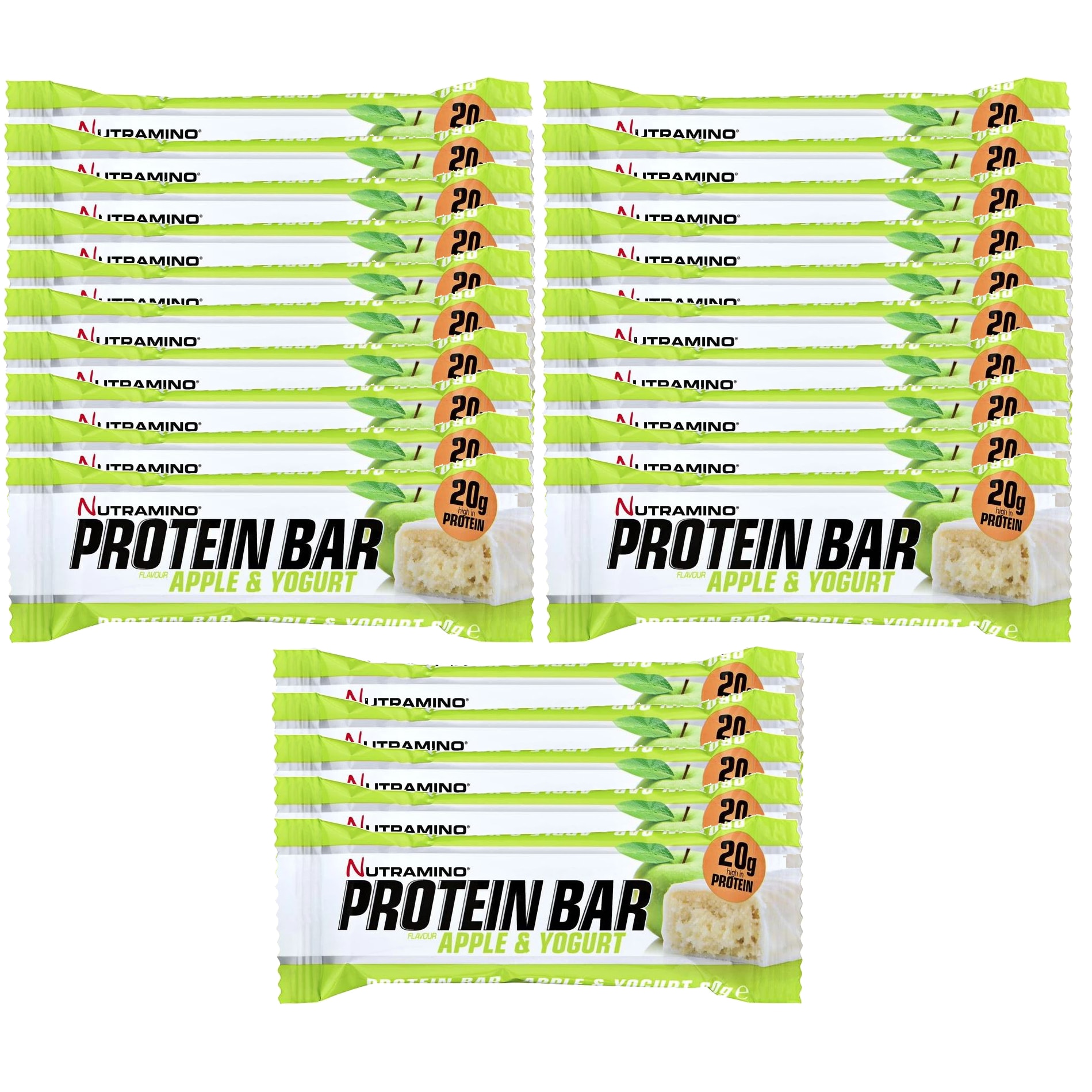 Batoane proteice, Nutramino, Iaurt de Mere, 25 buc x 60g