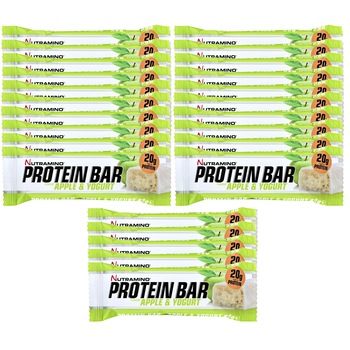Batoane proteice, Nutramino, Iaurt de Mere, 25 buc x 60g Batoane proteice, Nutramino, Iaurt de Mere, 25 buc x 60g
