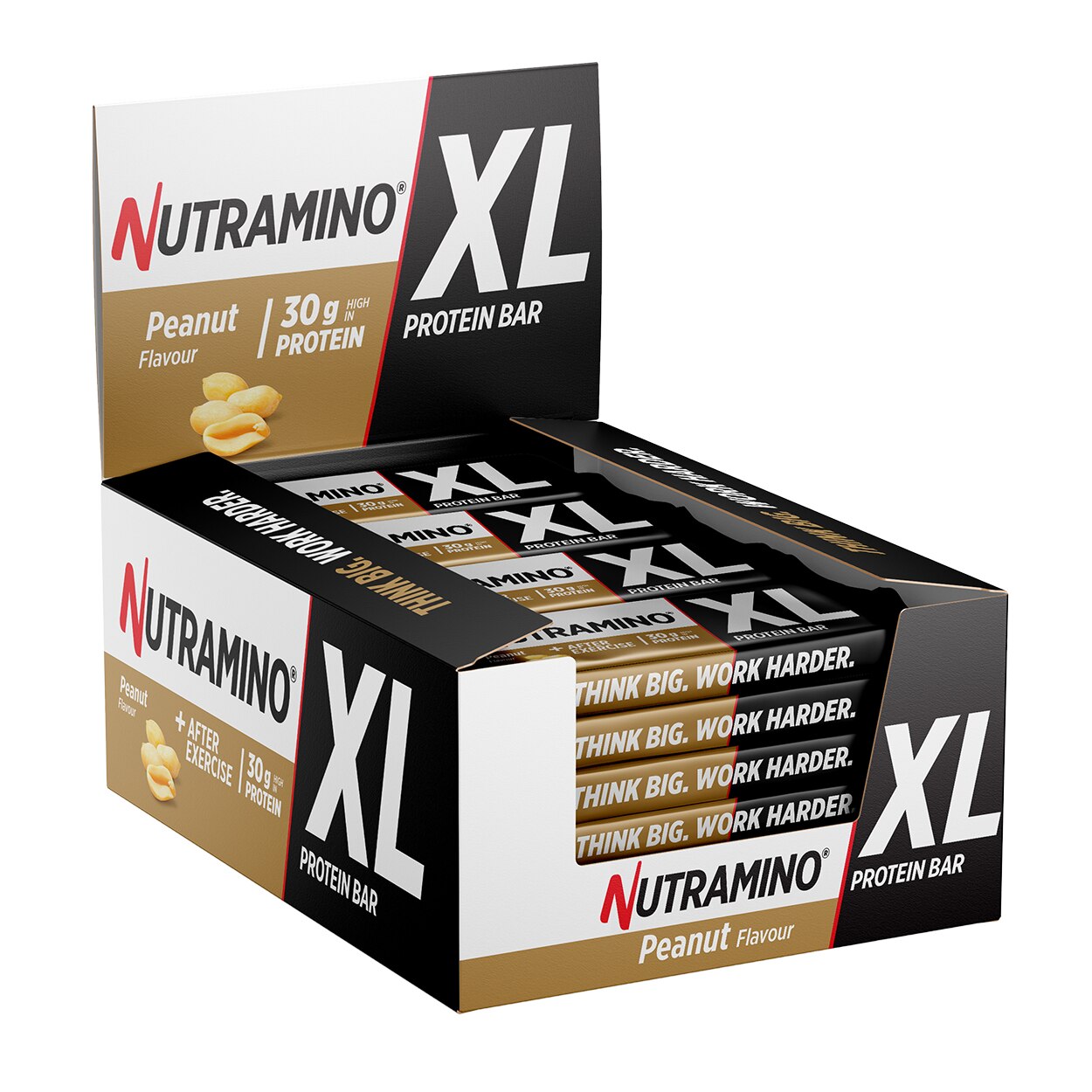 Batoane proteice, Nutramino, XL Arahide, 16 buc x 82g