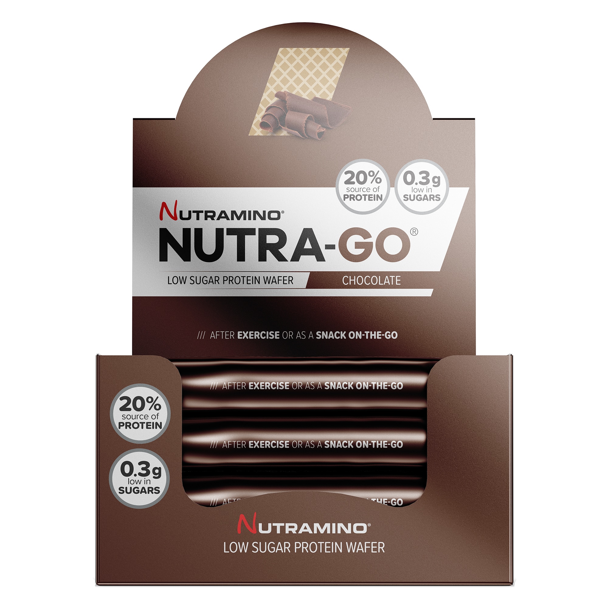 Napolitana Nutramino Nutra Go, Ciocolata, 12 buc x 39g