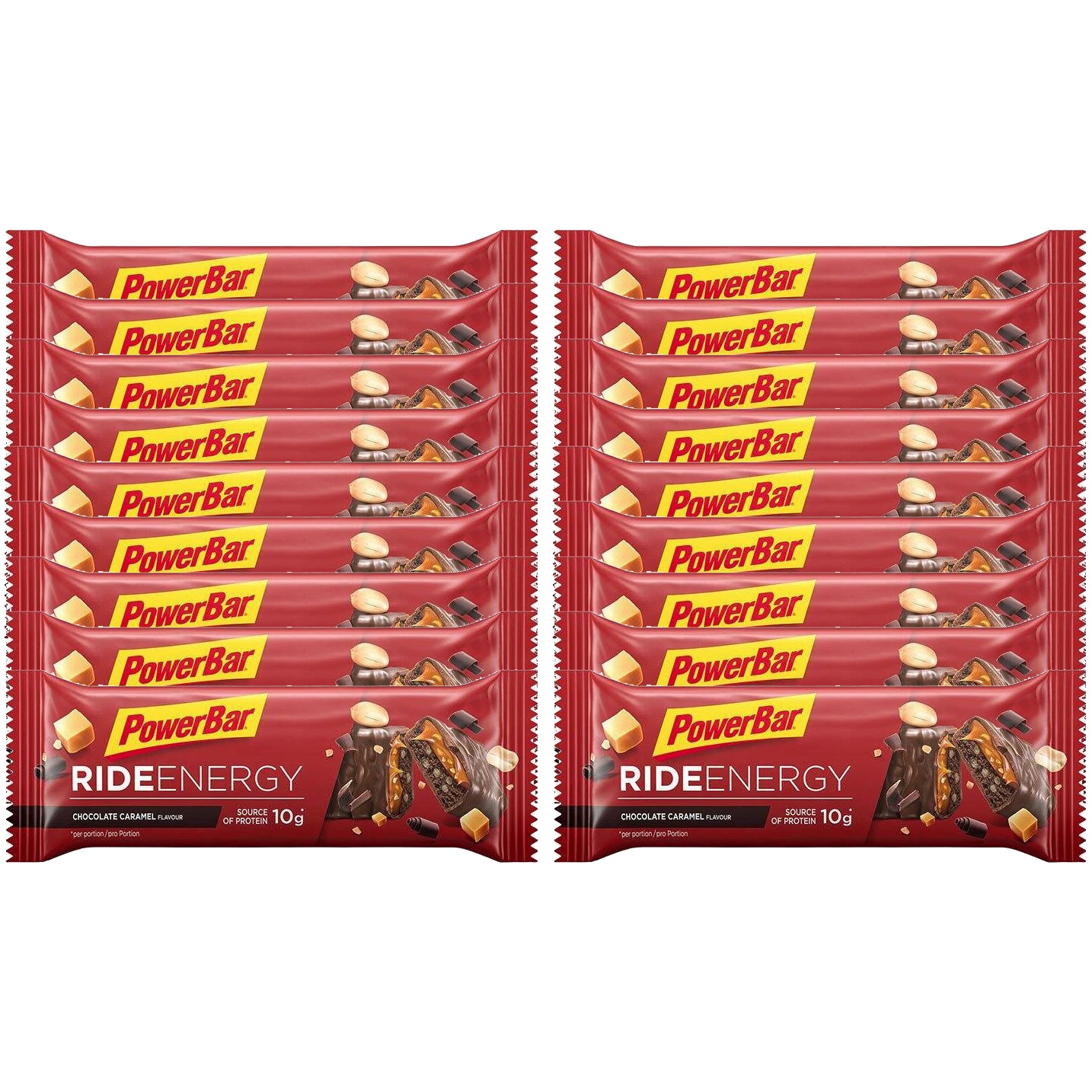 Batoane energizante cereale, Powerbar, Ride, Ciocolata Caramel, 18 buc x 55g